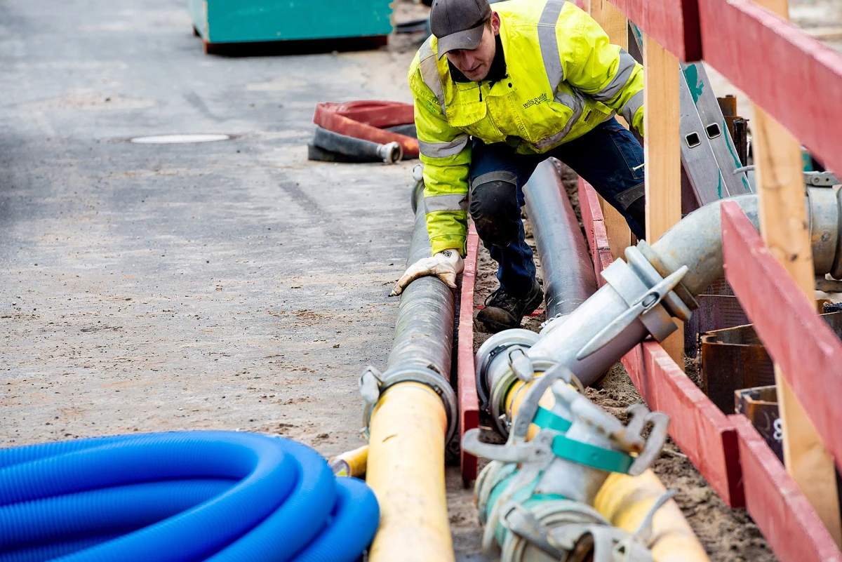 Unternehmensfotografie Image Baustelle Bauunternehmen Tiefbau Mit Mitarbeiter